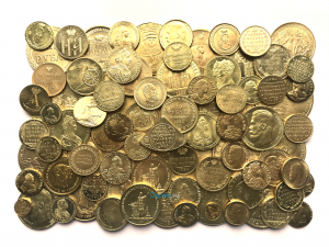 Коллекция золотых царских монет, 90 штук без повторов, копии