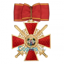 Знак Ордена Святой Анны I степени с мечами, копия LUX