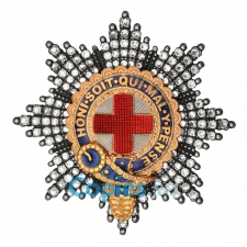 Звезда Ордена Подвязки со стразами. Великобритания. Копия LUX