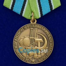  Медаль За освоение недр и развитие нефтегазового комплекса Западной Сибири. Муляж