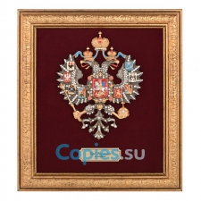 Герб Российской империи со стразами в подвесной рамке, копия LUX